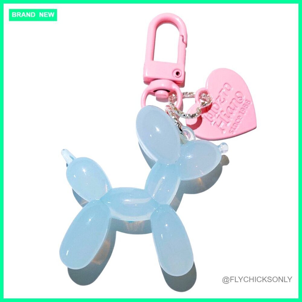 Jelly Balloon Dog Keychain, Epoxy Resin Charm for Bags Backpacks Purse